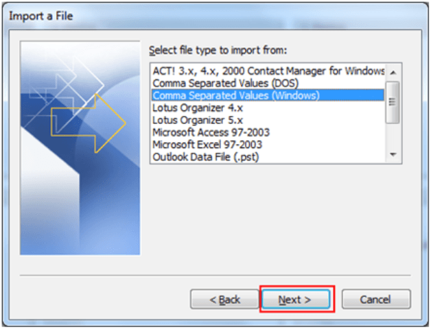 how to import contacts into outlook from .wab file