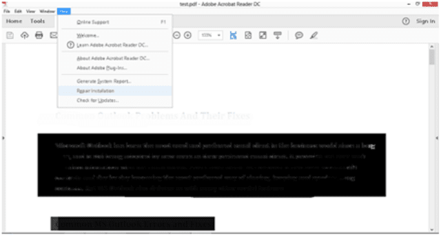 Repair Adobe Reader Installation