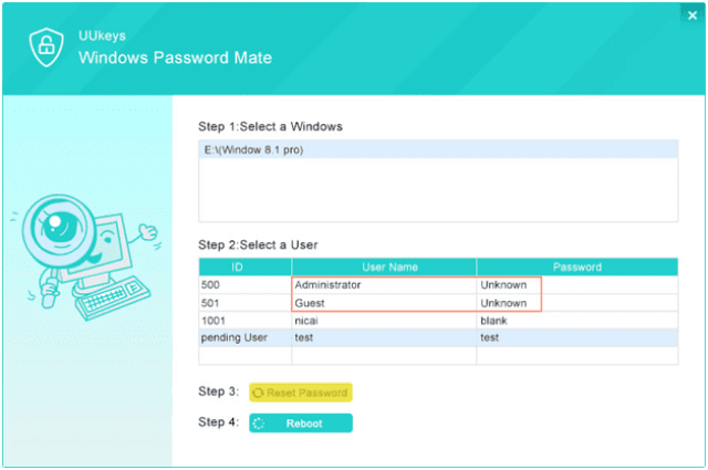 UUkeys Windows Password Mate