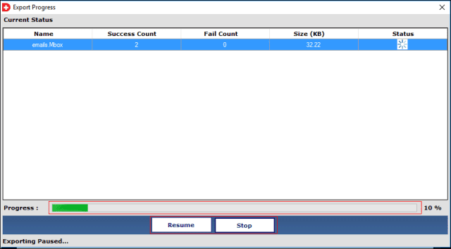 Exporting MBOX files into PST format