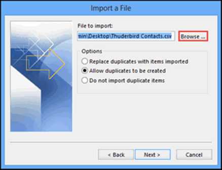 import file