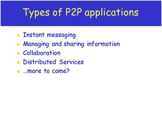Types of P2P Apps