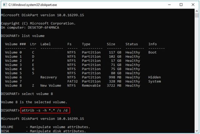 Find Hidden Files with Command Prompt