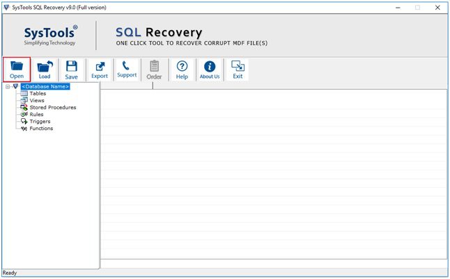 Open SQL Recovery software 