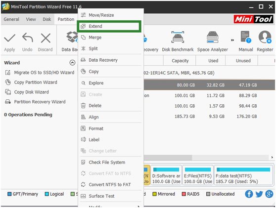 Choose the system drive