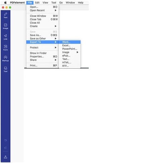 PDFelement export to word