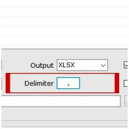 specify the delimiter