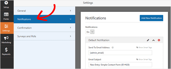 Configure your form's alerts