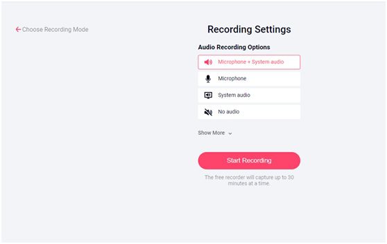 Select a voice recording method
