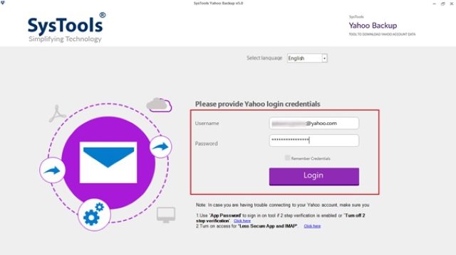 Export Data from Yahoo Mail to Outlook