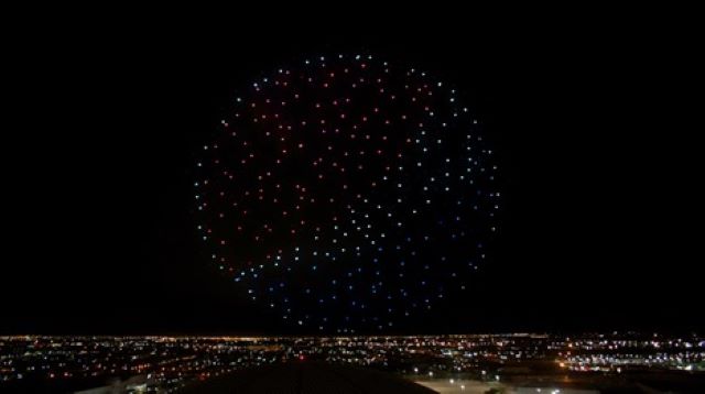 drones display fireworks