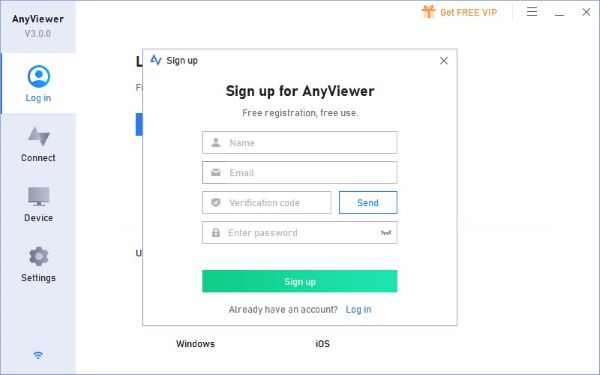 AnyViewer Sign up