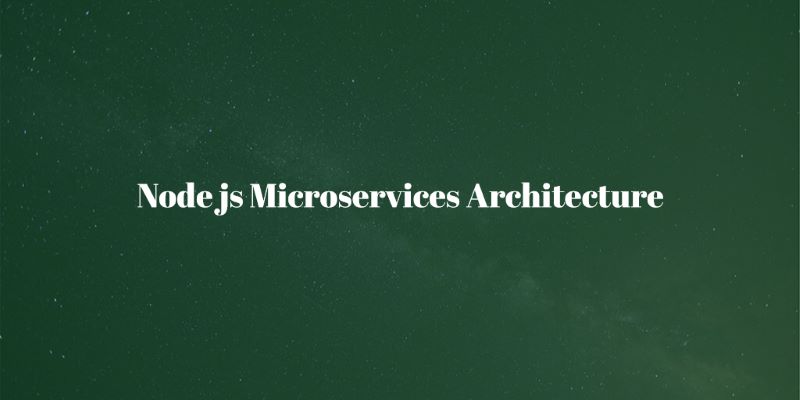 Node js Microservices Architecture